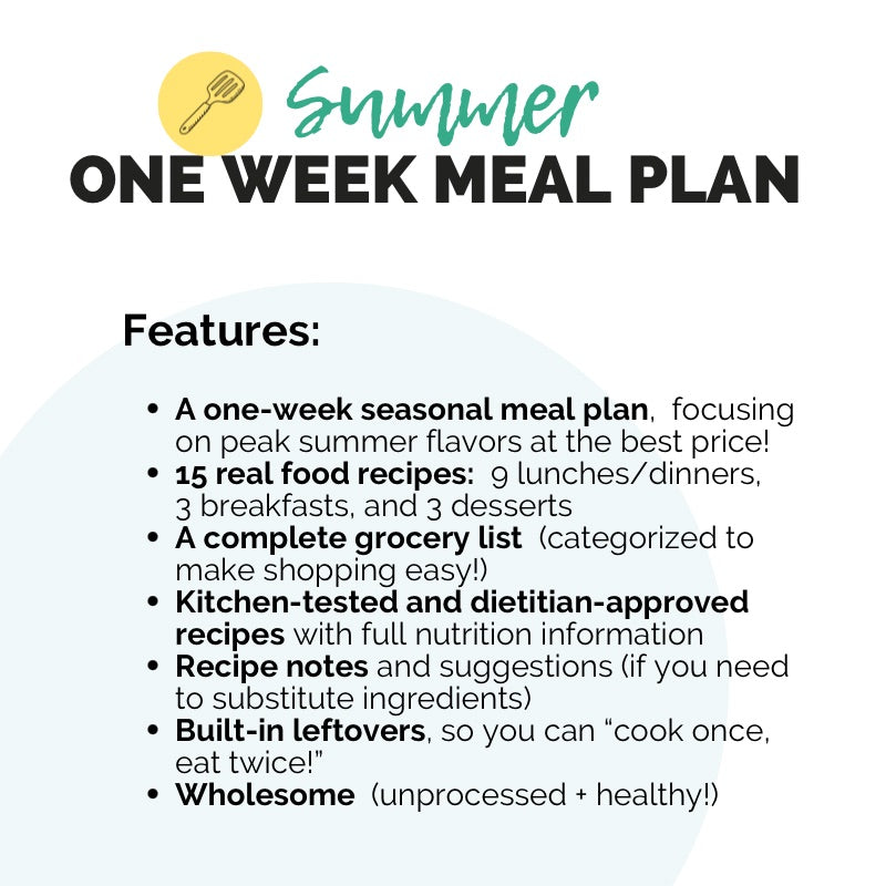 Summer One Week Meal Plan & Grocery List
